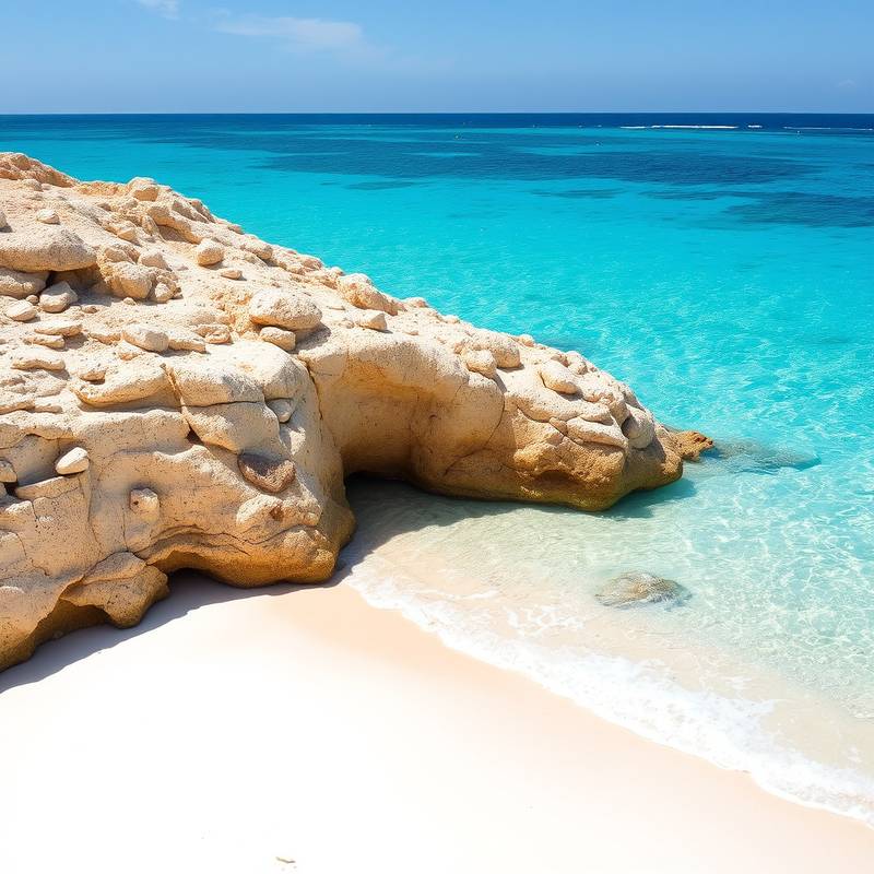 Playa de Ses Illetes, Formentera, con arena blanca y aguas turquesas cristalinas, capturada en un día soleado.